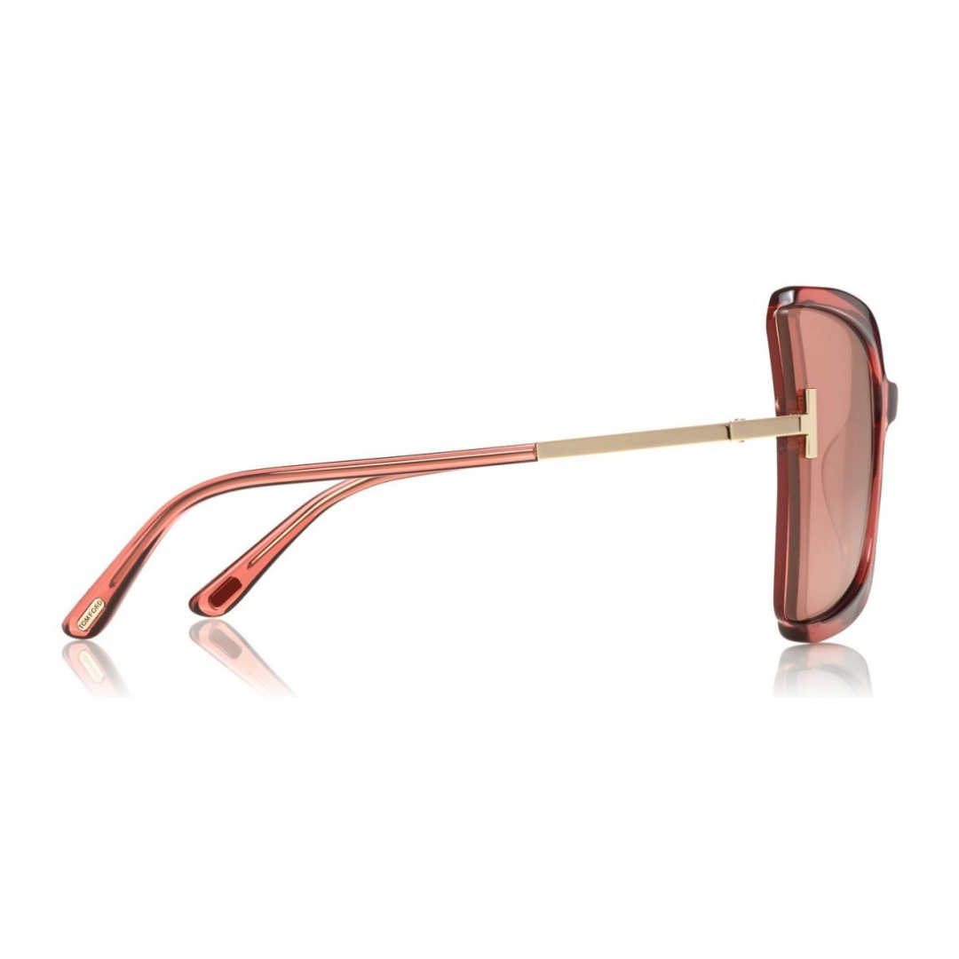 Lunettes de soleil Tom Ford | Modèle FT0766 72Y - Rose Antique Transparent